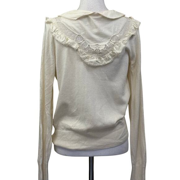 Isabella Sinclair cream sweater, medium, English, country, cottagecore, dainty - Picture 3 of 6